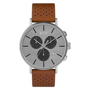  ساعة تايمكس للرجال TW2R79900 - عرض بعقارب, سوار من الجلد - بني 