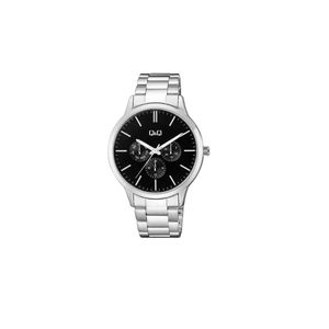  Q&Q Watch A01A-003PY For Men - Analog Display, Metal Band - Silver 
