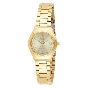  Casio Watch LTP-1170N-9ARDF For Women - Analog Display, Stainless Steel Band - Gold 
