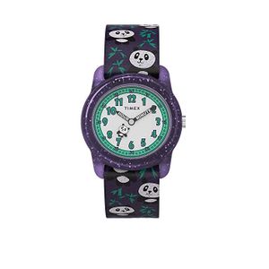  Timex Watch TW7C77000 For Kids - Analog Display, Rubber Band - Purple 