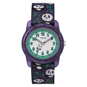  Timex Watch TW7C77000 For Kids - Analog Display, Rubber Band - Purple 