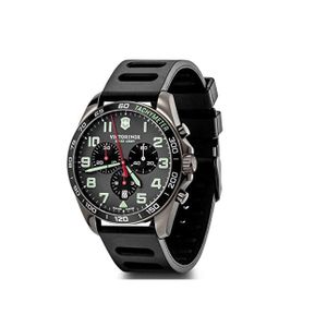  Victorinox Swiss Army Watch 241891 For Men - Analog Display, Leather Band - Black 