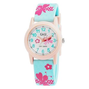  Q&Q Watch VR99J015Y For Girl - Analog Display, Resin Band - Blue 