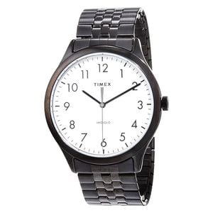  Timex Watch TW2U39800 For Men - Analog Display, Stainless Steel Band - Black 
