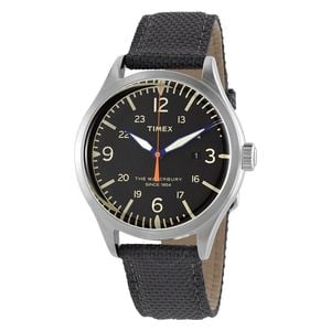  Timex Watch TW2R38500 For Men - Analog Display, Canvas Band - Black 
