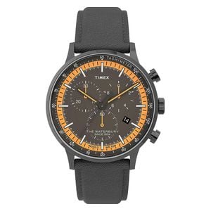  Timex Watch TW2U04900 For Men - Analog Display, Leather Band - Black 