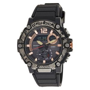  Casio Watch GST-B300WLP-1ADR For Men - Analog Display, Resin Band - Black 