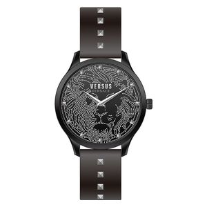  Versus Watch VSPVQ0420 For Women - Analog Display, Leather Band - Black 