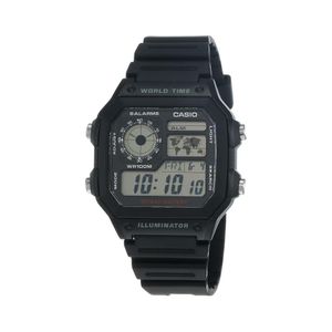 Casio Watch AE-1200WH-1AVDF For Men - Digital Display, Resin Band - Black