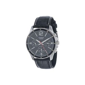  Casio Watch MTP-1374L-1AVDF For men - Analog Display, Leather Band - Black 