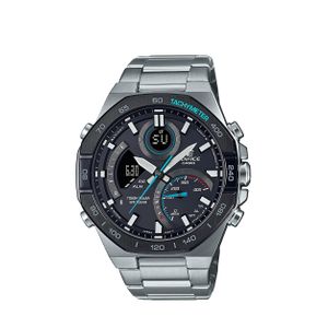  Casio Watch ECB-950DB-1ADF For Men - Analog Display, Stainless Steel Band - Silver 