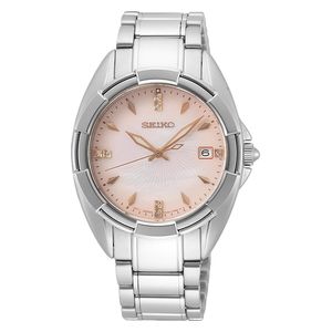  Seiko Watch SKK725P1 For Women - Analog Display, Stainless Steel Band - Silver 