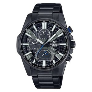  ساعة كاسيو للرجال EQB-1200DC-1ADR - عرض بعقارب, سوار من ستانلس ستيل - اسود 