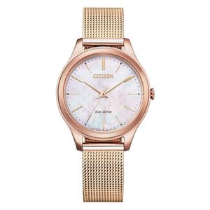  Citizen Watch EM0508-80Y For Women - Analog Display, Stainless Steel Band - Gold 