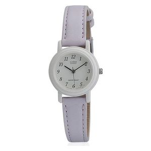  Casio Watch LQ-139L-6BDF For Women - Analog Display, Leather Band - Purple 