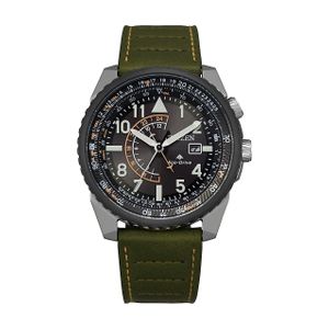  Citizen Watch BJ7138-04E For Men - Analog Display, Leather Band - Green 