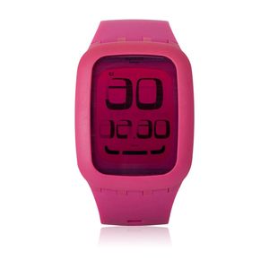  Swatch Watch SURP100 For Unisex - Analog Display, Silicone Band - Pink 