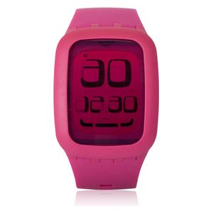  Swatch Watch SURP100 For Unisex - Analog Display, Silicone Band - Pink 