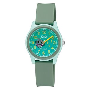  Q&Q Watch VS59J007Y For Kids - Analog Display, Rubber Band - Green 