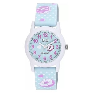  Q&Q Watch V22A-002VY For Girl - Analog Display, Rubber Band - Blue 