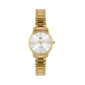  Q&Q Watch S399J001Y For Women - Analog Display, Stainless Steel Band - Gold 