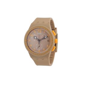  Swatch Watch SUSC400 For Women - Analog Display, Plastic Band - Brown 