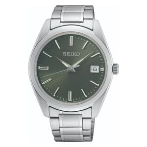  Seiko Watch SUR527P1 For Men - Analog Display, Stainless Steel Band - Sliver 