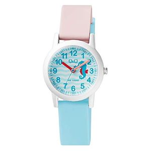  Q&Q Watch VS49J001Y For Kids - Analog Display, Resin Band - Cyan 