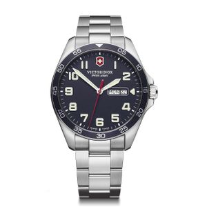  Victorinox Swiss Army Watch 241851 For Men - Analog Display, Stainless Steel Band - Silver 