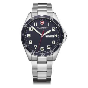  Victorinox Swiss Army Watch 241851 For Men - Analog Display, Stainless Steel Band - Silver 