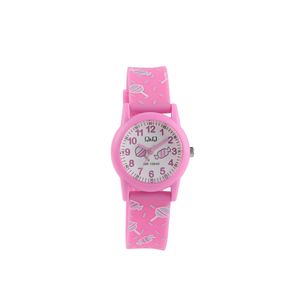  Q&Q Watch V22A-003VY For Girls - Analog Display, Rubber Band - Pink 