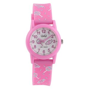  Q&Q Watch V22A-003VY For Girls - Analog Display, Rubber Band - Pink 