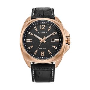  Citizen Watch AW1723-02E For Men - Analog Display, Leather Band - Black 