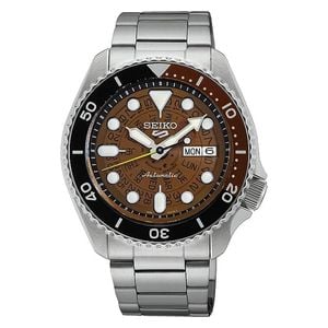  Seiko Watch SRPJ47K1 For Men - Analog Display, Steel Band - Silver 