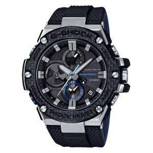  Casio Watch GST-B100XA-1ADR For Men - Analog Display, Resin Band - Black 