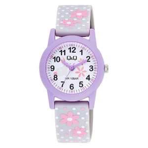  Q&Q Watch V22A-004VY For Girls - Analog Display, Rubber Band - Purple 