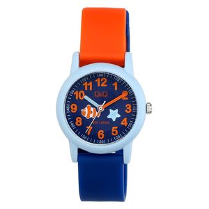  Q&Q Watch VS49J007Y For Kids - Analog Display, Rubber Band - Blue 