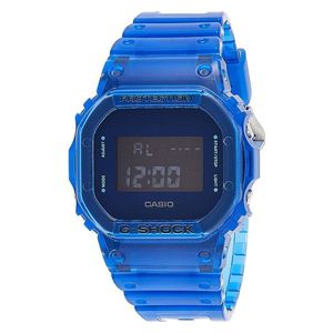  ساعة كاسيو للرجال DW-5600SB-2DR - عرض رقمي, سوار من راتنج - ازرق 