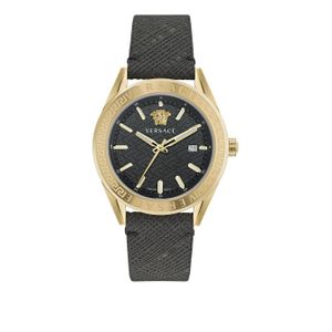  Versace Watch VE6A00223 For Women - Analog Display, Leather Band - Black 