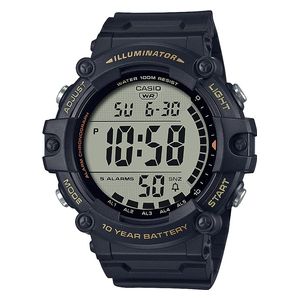  Casio Watch AE-1500WHX-1AVDF For Men - Digital Display, Resin Band - Black 