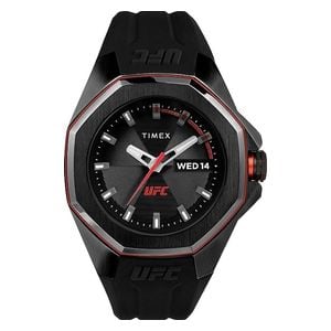  ساعة تايمكس للرجال TW2V57300 - عرض بعقارب, سوار من سيليكون - اسود 