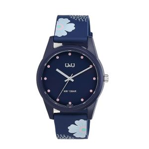  Q&Q Watch V08A-003VY For Women - Analog Display, Resin Band - Navy 