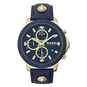  Versus Watch VSPHJ0220 For Men - Analog Display, Leather Band - Blue 