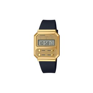  Casio Watch A100WEFG-9ADF For Unisex - Digital Display, Resin Band - Black 