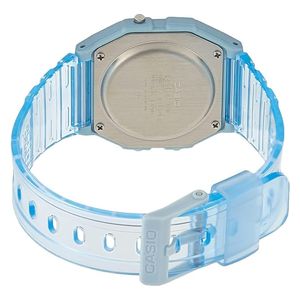  Casio Watch F-91WS-2DF For Unisex - Digital Display, Resin Band - Blue 