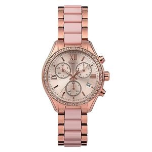  Timex Watch TW2V75000 For Women - Analog Display, Stainless Steel Band - Pink 