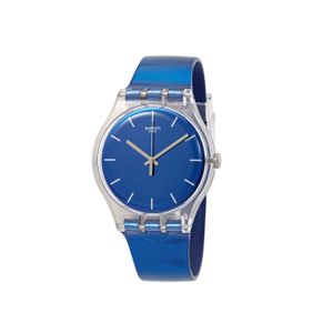  Swatch Watch SUOK126 For Unisex - Analog Display, Plastic Band - Blue 