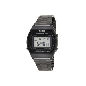  Casio Watch B640WB-1ADF For Unisex - Digital Display, Stainless Steel Band - Black 