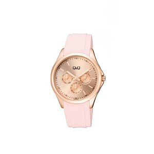  Q&Q Watch C25A-003PY For Women - Analog Display, Silicone Band - Rose Gold 