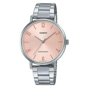  Casio Watch LTP-VT01D-4B2UDF  For Women - Analog Display, Stainless Steel Band - Silver 
